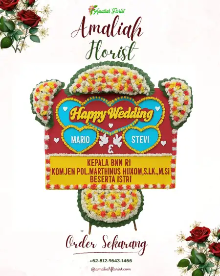 Papan Bunga Pernikahan Ngamprah